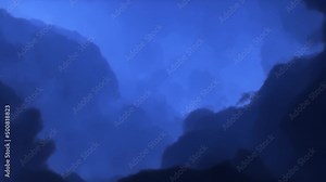 Traveling through space nebula and star fields in deep space. 3D animation