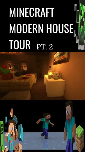 MINECRAFT MODERN HOUSE TOUR PT. 2!! #minecraft #minecraftshorts #minecraftbuilding
