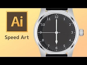 Realistic watch illustration in Adobe Illustrator - speed art process