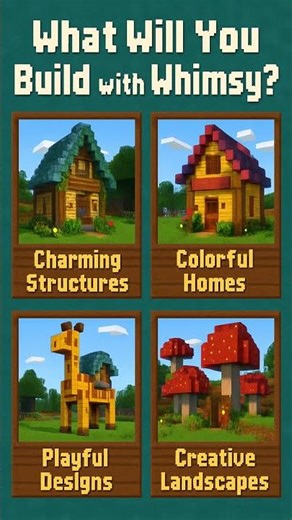 Unleash your imagination and create whimsical wonders! 🌈✨ #Minecraft #CreativeBuilding #Whimsica...