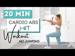20 min CARDIO ABS HIIT WORKOUT | No Jumping | High Intensity