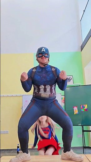 Take a poop? Captain America wasn't scared #美国队长 #二次元 #美漫