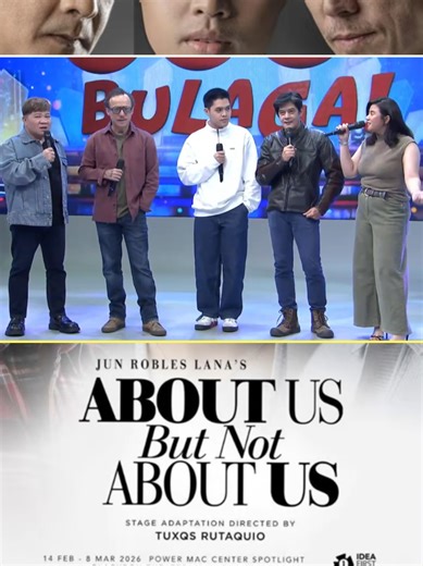 Epy Quizon, Romnick Sarmenta and Elijah Canlas , fun and kilig interview with Miles and Allan k with their Play About Us But Not About Us 🤩😍 #eatbulagatv5 #aboutusbutnotaboutus #elijahcanlas #epyquizon #romnicksarmenta