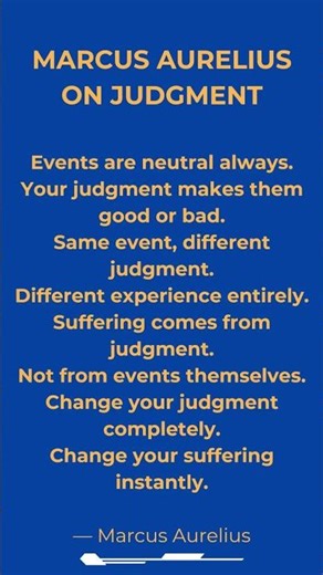 Marcus Aurelius on Judgment