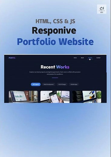 Responsive Portfolio Website | HTML CSS JavaScript 🚀#portfolio #html #css #javascript