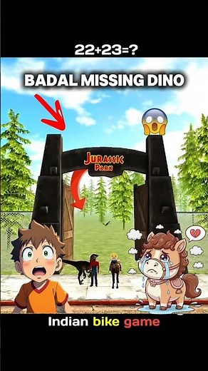 BADAL EMOTIONAL HUAA DAINO KE LIYE 🦖 INDIAN BIKE GAME || #shorts #indianbikedriving3d #viralshort 🦖🥹