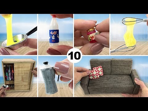 10 Coisas fáceis de fazer para Boneca Barbie - DIY Miniatura
