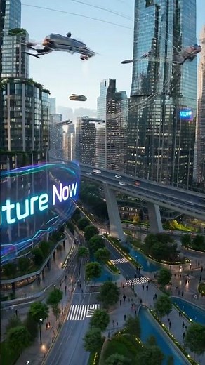 City of the Future | Cinematic Drone Shot 2050