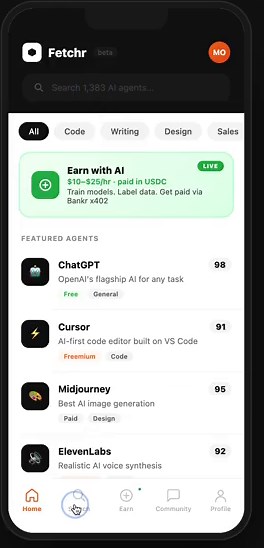 gm famits been almost 4 days since the launch of $fetchr and seems like we are doing better than most of the other products.i have been working on building a web app for the last 2 days alongside with v1.> still working on streaming protocol > fixed the bugs with x402 payments> community is more smooth> news is still down as im working on making it a full pledged news aggregator> v1 update will make the community look more like farcaster> working on adding more agents and more tasks to 'earn wit