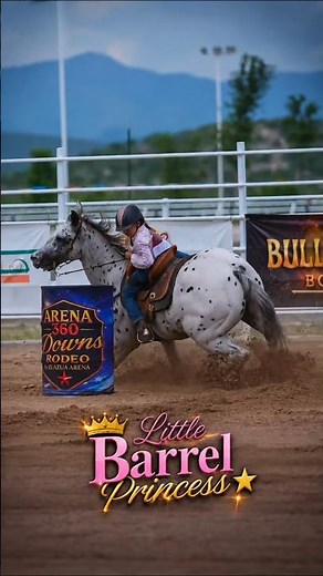 🐎 Little Barrel Princess 👑 | 18.643 Seconds of Pure Speed! 💨 #cowgirl #barrelracing #Arena360Downs
