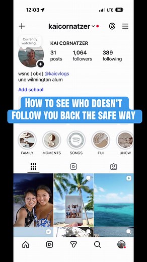 How to see who doesn’t follow you back on instagram the safe way. It’s a lot of steps but I’d rather not get hacked using sketchy apps. FYI your feelings might get hurt. #instagram #insta #followers #instagramfollowers #howto