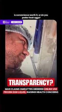 Man Claims Omelettes Ordered Online Use Frozen Egg Liquid, Raising Health Concerns