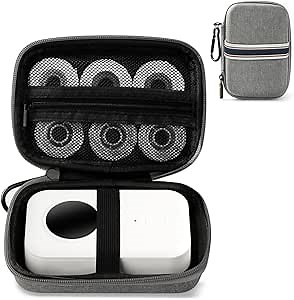 Phomemo D30 Label Maker Machine with case and 1 roll Label Tape, Portable Bluetooth Label Printer, Small Smart Phone Handheld Sticker Mini Labeler Multiple Templates Font Icon Easy to Use