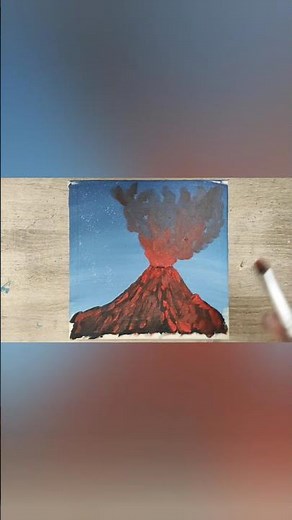 How to Draw an Erupting Volcano