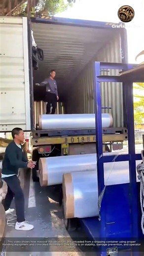 Container Stuffing 101 Unloading Massive Industrial Rolls: Inside the Container Unloading Process