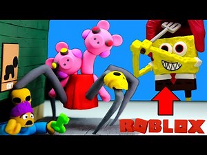 PIGGY Spider VS SPONGE - ROBLOX clay Art