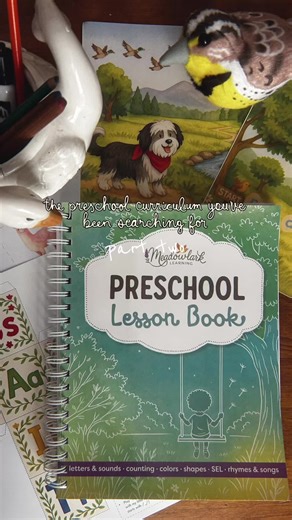 Peek inside Meadowlark Learnings preschool curriculum LAUNCHING FEB 1 🍃📖✏️🤎🎨 #homeschool #homeschooling #homeschoolersoftiktok #homeschoolpreschool #curriculum