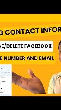 How to change or delete Facebook login phone number or email address