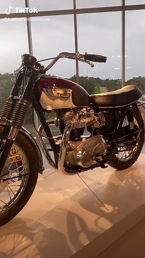 Vintage Triumph T120 TT Motorcycle at Barber Vintage Motorsports Museum
