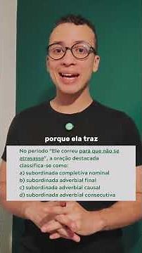 Quiz gramatical (orações subordinadas adverbiais) #gramaticaparaconcursos #gramática #português
