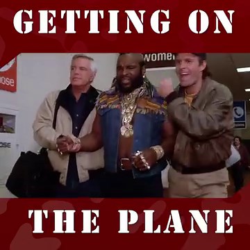 Getting B.A. on a plane is the best running gag on the show 🙂😃😮 | NBC's The A-Team