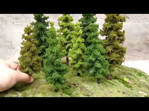 14/21cm Model Pine Tree Train Layout Simulation Wire Tree Model Militar