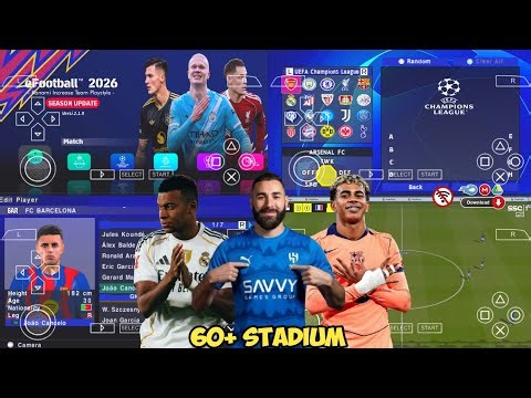 eFootball PES 2026 PPSSPP DOWNLOAD ORIGINAL ISO PES 26 PSP Full Update New Transfer & Kits 26 HD