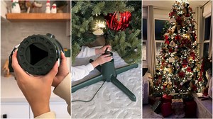 Watch Rotating Christmas tree stand! on Amazon Live