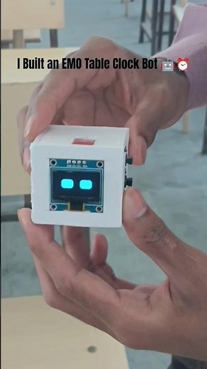 DIY EMO Clock Bot Using ESP32 🔥 #EMOBot #RobotClock #OLEDDisplay