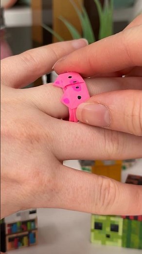 DIY origami pig rings! 🐷