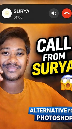 ThirdEye 🧿 on Instagram: "📞 Call From Surya?! 😱 | Best Alternative for Photoshop 🎨 Looking for a Photoshop alternative that is free, easy, and powerful? 🤯 In this video, I show you the best tool to add text, edit images, and create thumbnails for YouTube Shorts & Instagram Reels—without using Photoshop! 🔥 Perfect for: Beginners Content creators Thumbnail designers If you want professional-looking thumbnails with zero complexity, this is for you 🚀 #photoshopalternative #artificialintellige