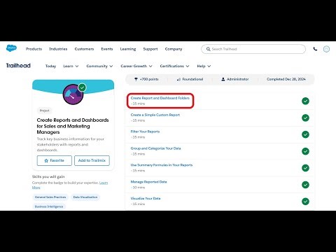 Create Report and Dashboard Folders | Create Reports and Dashboards for Sales and Marketing Managers