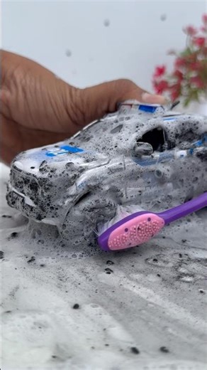 The dirtiest police car ￼ always clean for free in dubai 🧼😱 #shorts #satisfying #cleaning