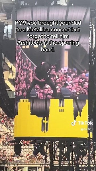 Dad's Surprised Reaction to Architects at Metallica Concert