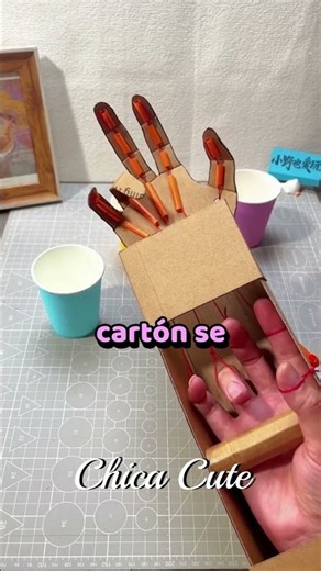 🤖 I made a ROBOTIC HAND out of cardboard (Easy DIY) #diycrafts #shorts