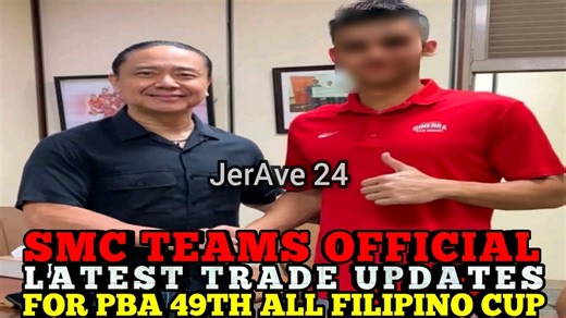 19K views · 193 reactions | SMC TEAMS OFFICIAL LATEST TRADE UPDATES FOR PBA 49TH ALL FILIPINO CUP | PBA TRADES | SMC TRADES #ginebratrade #magnoliatrades #smbtrades #pbatrades #pbatradeupdate #brgyginebra #magnoliahotshot #sanmiguelbeermen | JerAve 24 | Facebook
