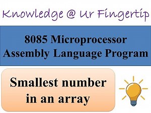Find smallest number out of block of data using 8085 Microprocessor