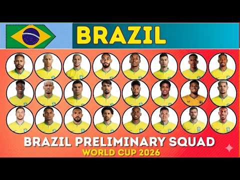 Brazil Preliminary Squad Announce for Fifa World Cup 2026 | Brazil’s Squad Update For World Cup mp4