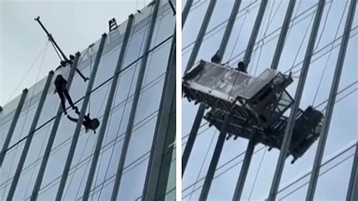 Firefighters rescue window washers trapped on malfunctioning platform