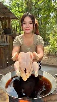 Cooking yummy deep fried chicken braised recipe