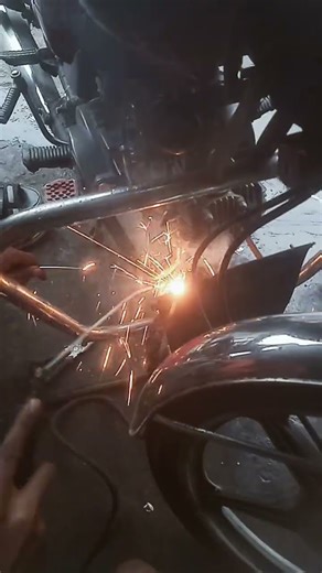 How Motorcycle Electric Welding Works Real Welding Process Explained #MotorcycleWelding #how to weld