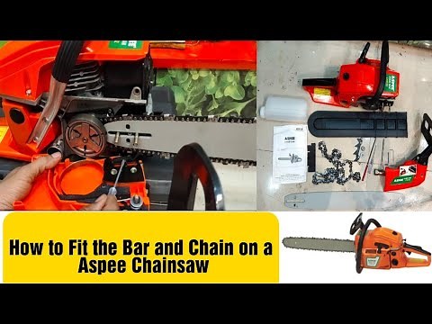 How To Set Up A Petrol Chainsaw Chainsaw Installation| Tree Cutting Machine petrol Assemble Chainsaw