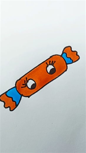 Cute Toffee Drawing & Coloring | Easy Candy Art | #Shorts
