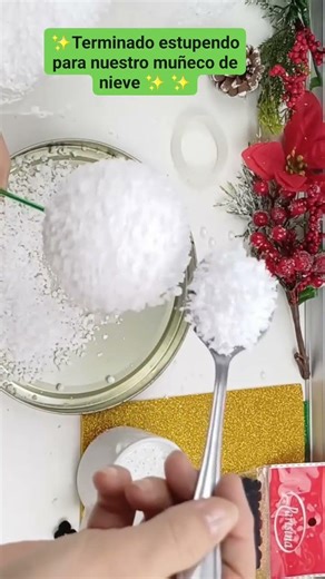 How to make a snowman step by step, very easy ✨️ with a lighted tree #everythingtomake