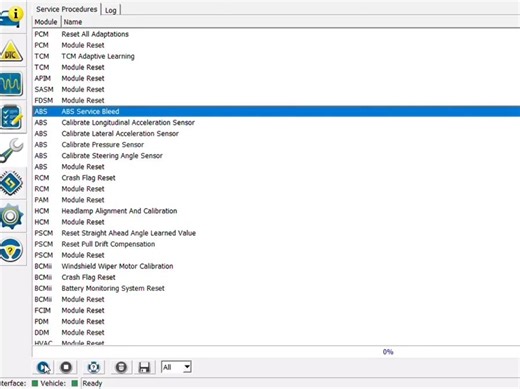 通过 FORScan 控制ABS 泵 进行 刹车油更换，单人操作即可。