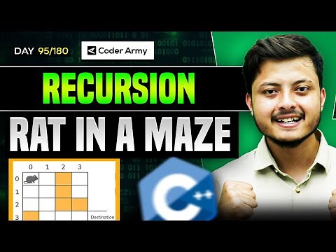 Lecture 68: Recursion Rat in a Maze Problem