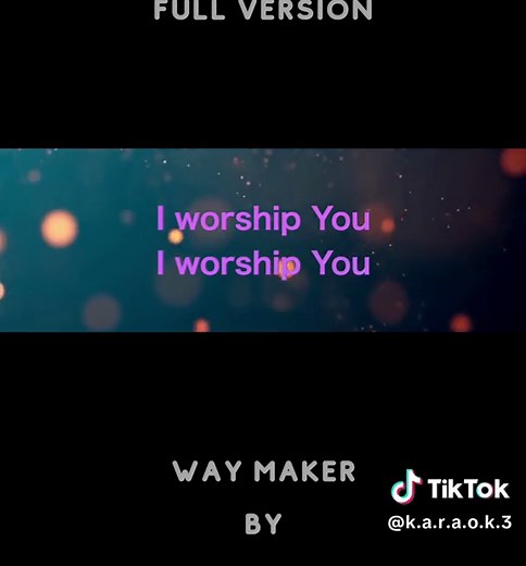 Way Maker Karaoke Full Song Lyrics by Sinach