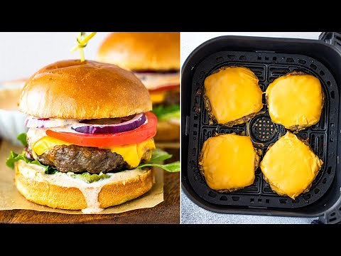 Air Fryer Cheeseburgers