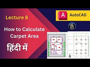 How to Calculate Carpet Area in AutoCAD lecture 8