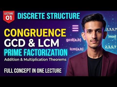 Discrete Structure|GCD&LCM, Prime Factorization|Addition & Multiplication Theorems|Learn With Qaiser
